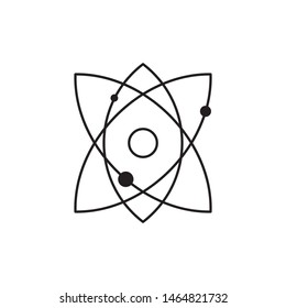 Atom logo template vector chemical icon design