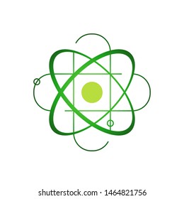 Atom logo template vector chemical icon design