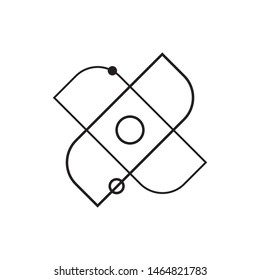 Atom logo template vector chemical icon design
