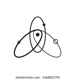 Atom logo template vector chemical icon design