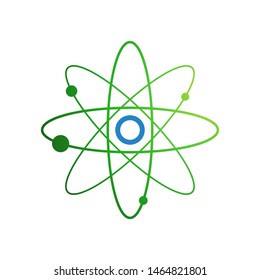 Atom logo template vector chemical icon design