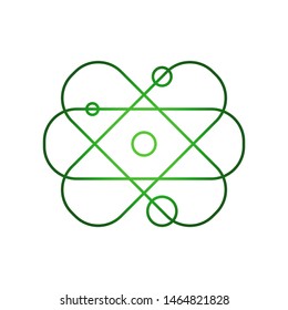 Atom logo template vector chemical icon design