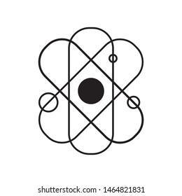 Atom logo template vector chemical icon design