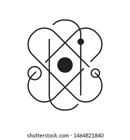 Atom logo template vector chemical icon design
