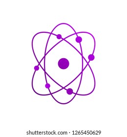 Atom logo template vector science icon design