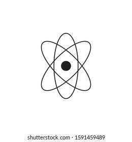 Atom logo template vector science icon design