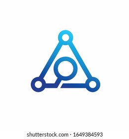 Atom logo that formed letter A