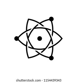atom logo vector icon illustration