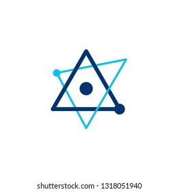 atom logo vector icon illustration
