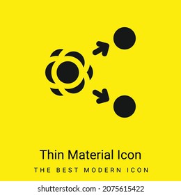Atom-Symbol für hellgelbes Material