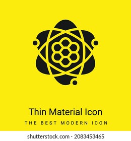 Atom minimal bright yellow material icon - Powered by Shutterstock - Get 15% off with code: PIKWIZARD15