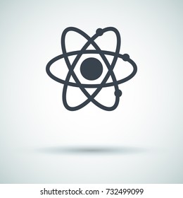Atom minimalistic vector icon. Molecule line minimal icon for flat mobile app and web design.