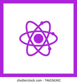 Atom minimalistic vector icon. Molecule line minimal icon for flat mobile app and web design.