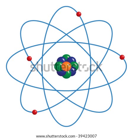 Atom Model Stock Vector (Royalty Free) 39423007 - Shutterstock