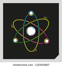 atom model color vector