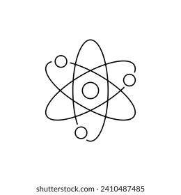 Rahmensymbol des Atom-Modells einzeln auf Weiß