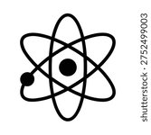 Atom Model silhouette vector art Illustration