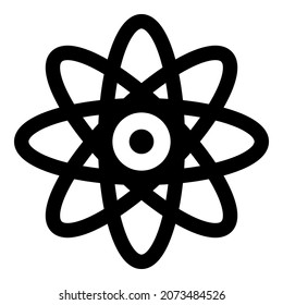 Atom molecular sign icon black color vector illustration flat style simple image