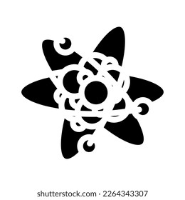atom molecular structure glyph icon vector. atom molecular structure sign. isolated symbol illustration
