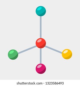 atom molecule chemical vector illustration symbol