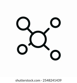 atom molecule chemistry icon vector sign