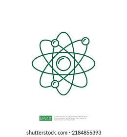 Atom Molecule. Education Line Icon