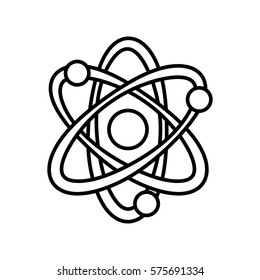 atom molecule energy thin line vector illustration eps 10