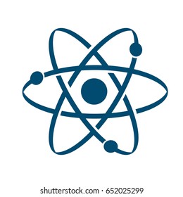 atom molecule icon logo isolated on white background
