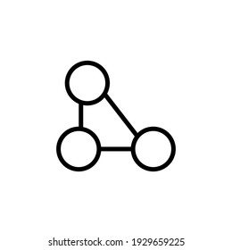 atom or molecule icon. School,Education, back to school thin line icon. Outline icons collection.simple symbols for web, app, application and graphic design element isolated on white background