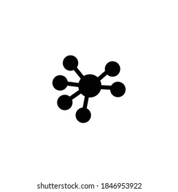atom and molecule icon set vector symbol