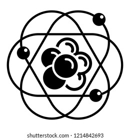 Atom molecule icon. Simple illustration of atom molecule vector icon for web design isolated on white background