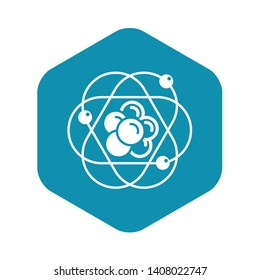 Atom molecule icon. Simple illustration of atom molecule vector icon for web design isolated on white background