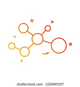 atom molecule icon vector design