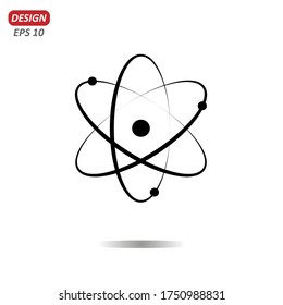 atom molecule icon vector, nuclear