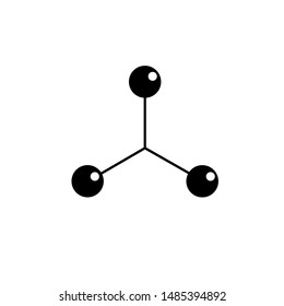Atom, Molecule Icon - Vector, Sign and Symbol for Design, Presentation, Website or Apps Elements.   