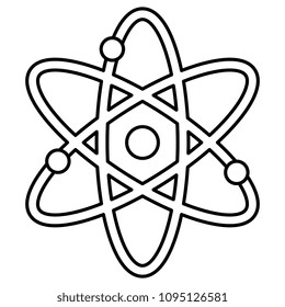 atom molecule isolated icon