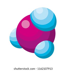 atom molecule isolated icon