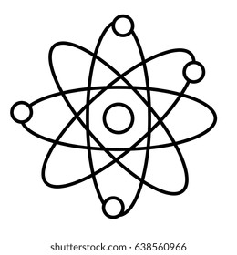 atom molecule isolated icon