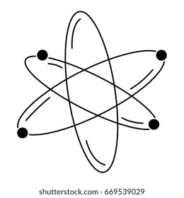 atom molecule isolated icon