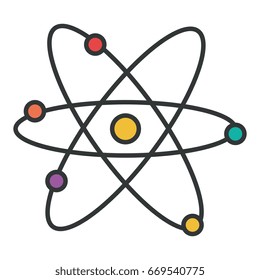 atom molecule isolated icon