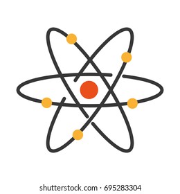 atom molecule isolated icon