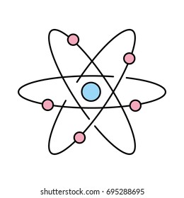 atom molecule isolated icon