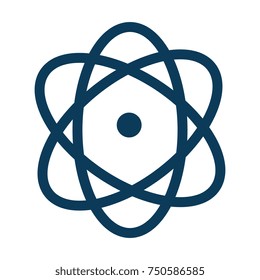 atom molecule isolated icon