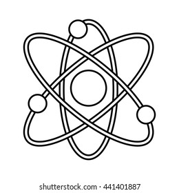 Atom molecule isolated icon design