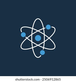 Atom Molecule Logo in dark background