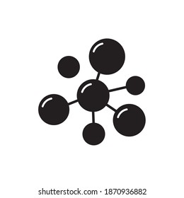 Plantilla vectorial de diseño de iconos de logotipo de molécula átomo