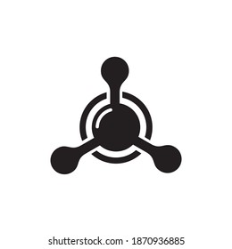 Logo-Symbol für Atom-Moleküle, Vektorgrafik-Vorlage