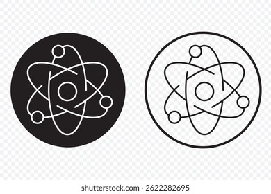 Atom Molecule logo vector flat style isolated on white background. Atom icon. Molecule icon.