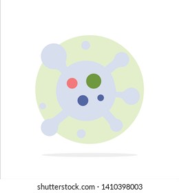 Atom, Molecule, Science Abstract Circle Background Flat color Icon