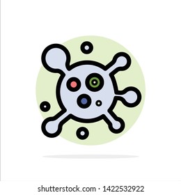 Atom, Molecule, Science Abstract Circle Background Flat color Icon